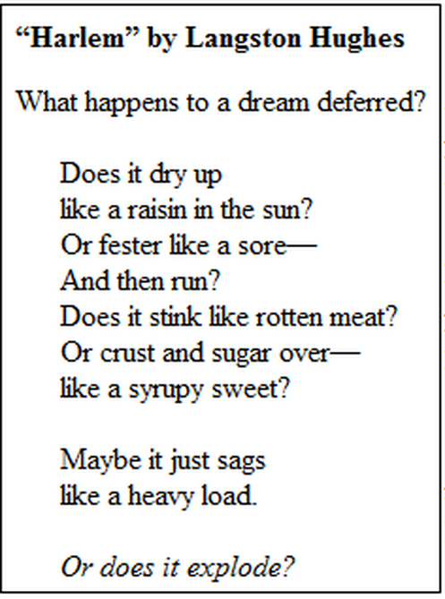 dreams poem by langston hughes meaning